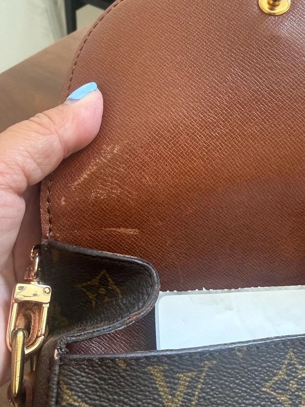 Louis Vuitton Monogram Crossbody in Brown and Tan